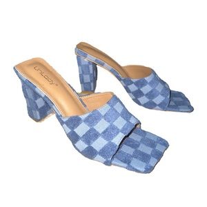 Vintage square toe/heel pumps